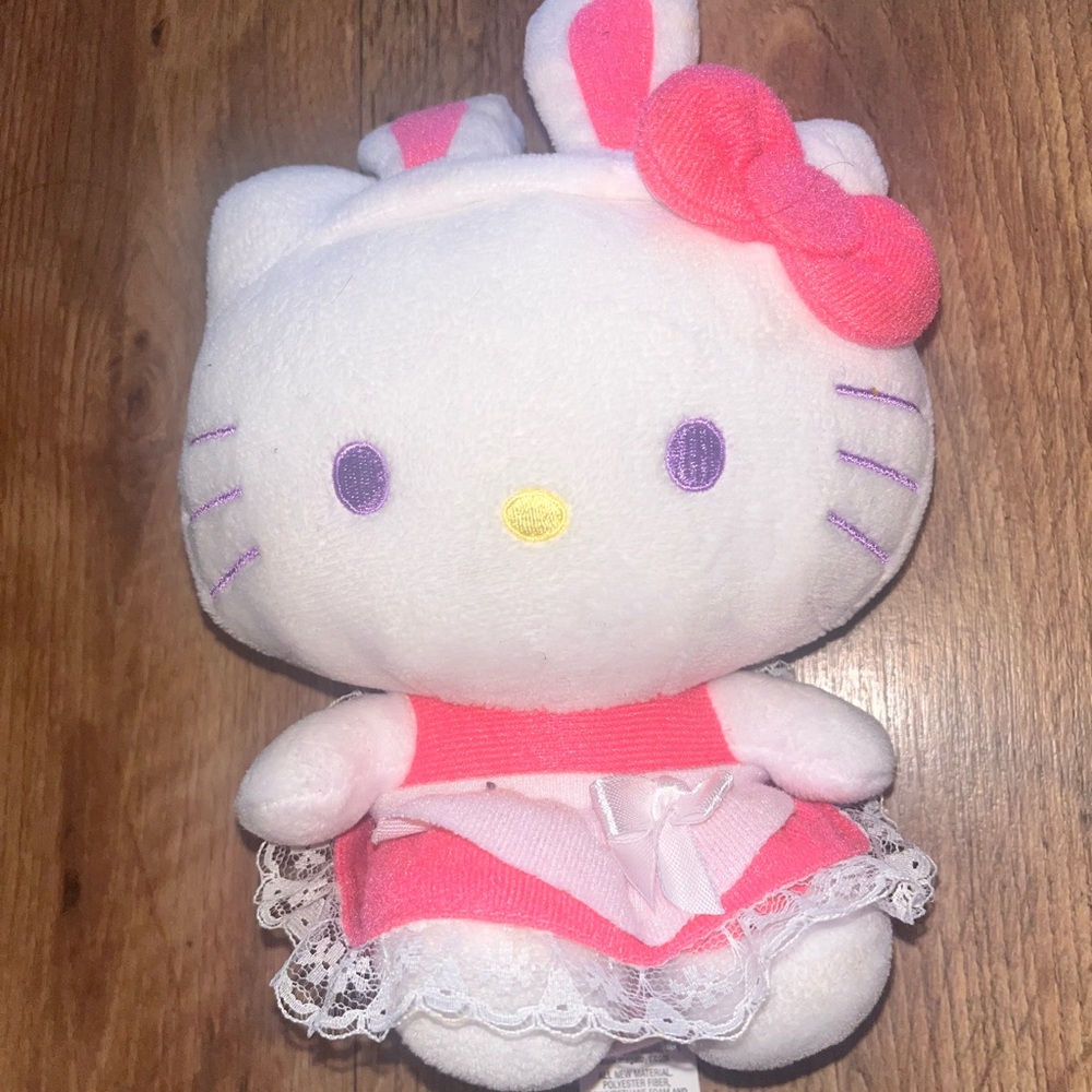 White and Pink Plush Toy